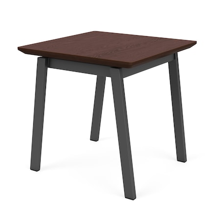 Lesro Newport End Table, 20 in W, 20 in L, 20 in H, Cocoa Walnut NP0620